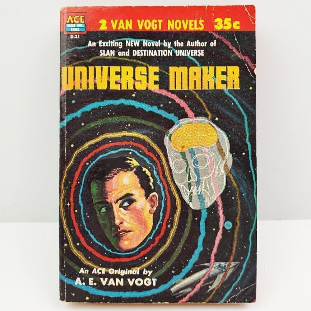 ACE Double D-31 Book 1953 AE Van Vogt Universe Maker / World of NULL-A Sci-Fi